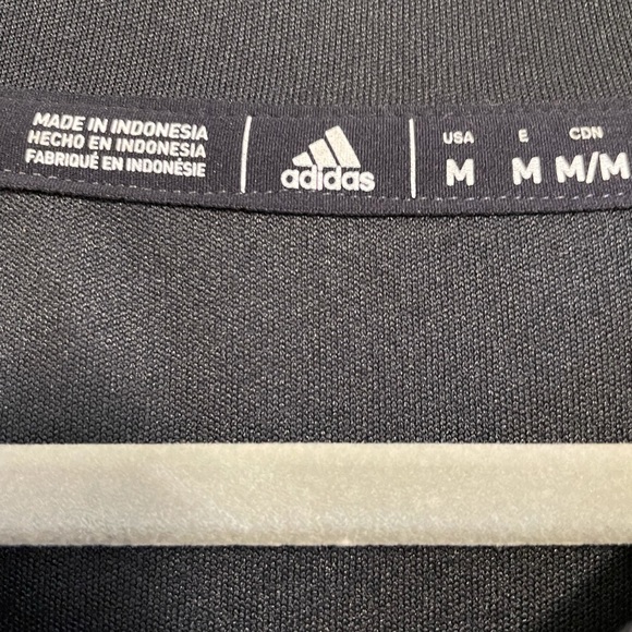 Adadas, Black Polo Style Pullover Shirt Sz M - Picture 6 of 11